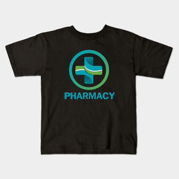 PHARMACY Kids T-Shirt by DELL DESING